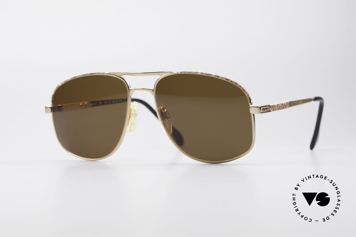 Zollitsch Cadre 8 18k Gold Plated Sunglasses, vintage Zollitsch designer sunglasses from the 1980's, Made for Men