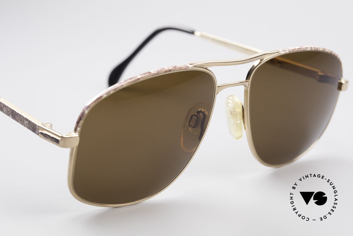 Zollitsch Cadre 8 18k Gold Plated Sunglasses, unworn (like all our rare vintage Zollitsch sunglasses), Made for Men