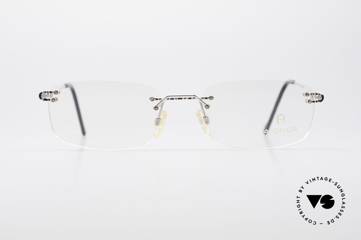 Aigner EA360 Rimless Vintage Eyeglasses, Etienne AIGNER vintage designer eyeglasses of the 90's, Made for Men