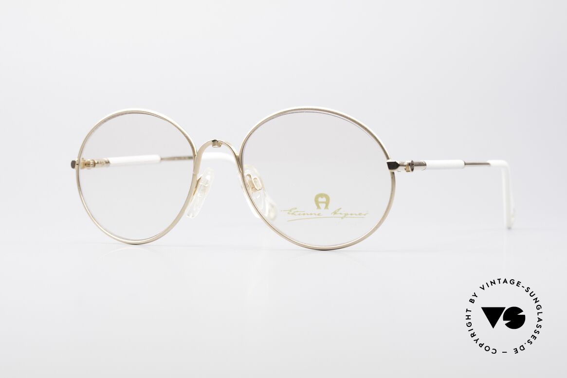 Aigner EA13 Small Round 80's Eyeglasses, Etienne Aigner vintage designer glasses of the 80s, Made for Women
