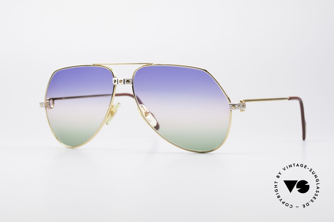 Cartier Vendome Santos - L Rare Luxury 80's Sunglasses, Vendome = the most famous eyewear design by CARTIER, Made for Men