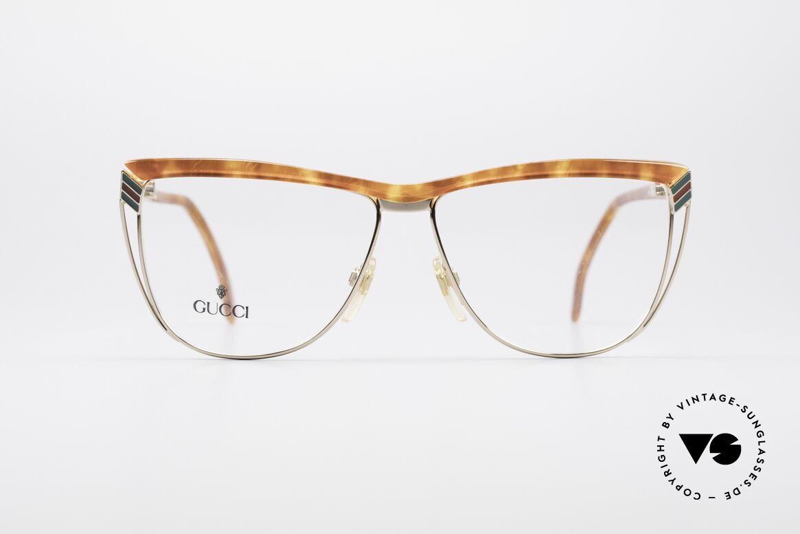 Gucci 2300 Ladies Designer Eyeglasses, vintage 80's eyeglasses by GUCCI with tortoise look, Made for Women