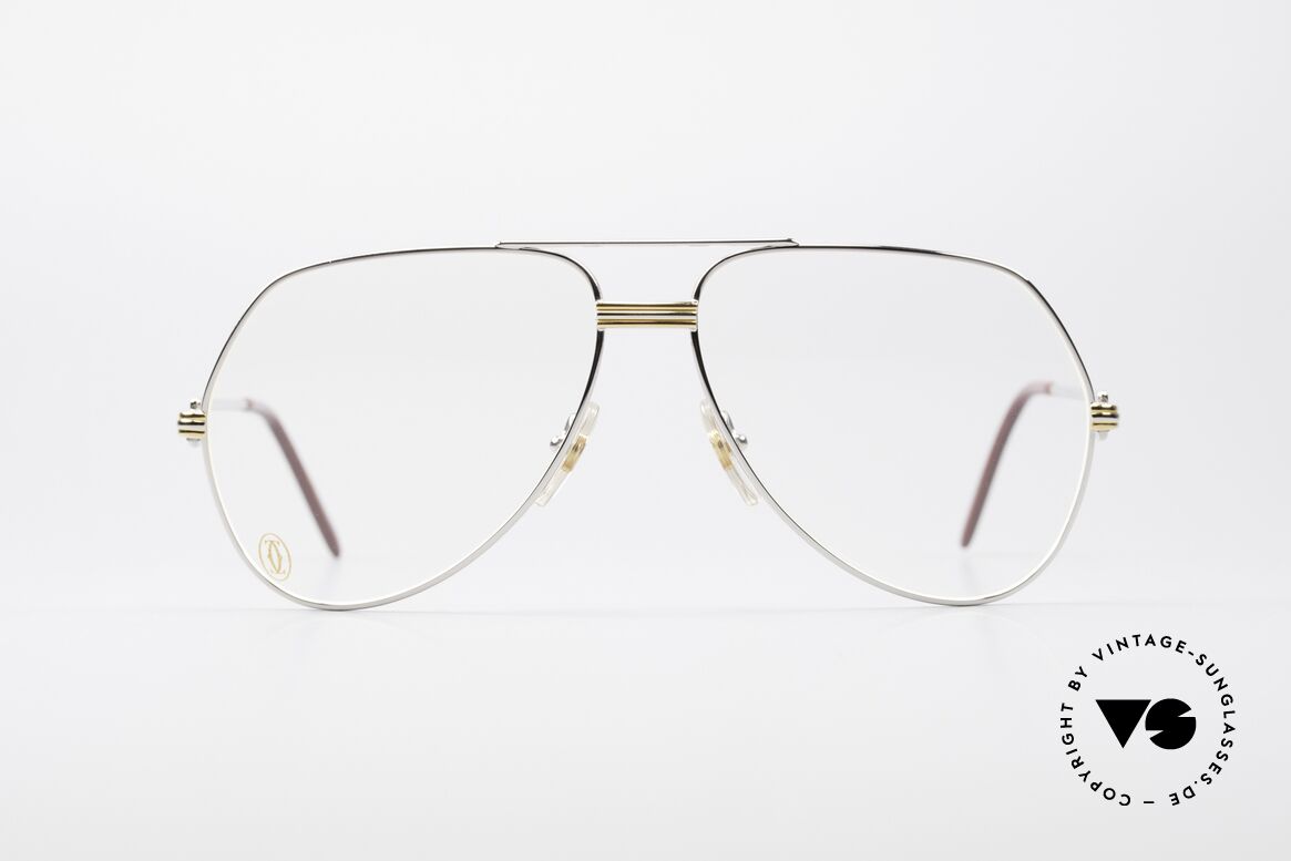 Cartier Vendome LC - L Platinum Finish Frame Luxury, mod. "Vendome" was launched in 1983 & made till 1997, Made for Men