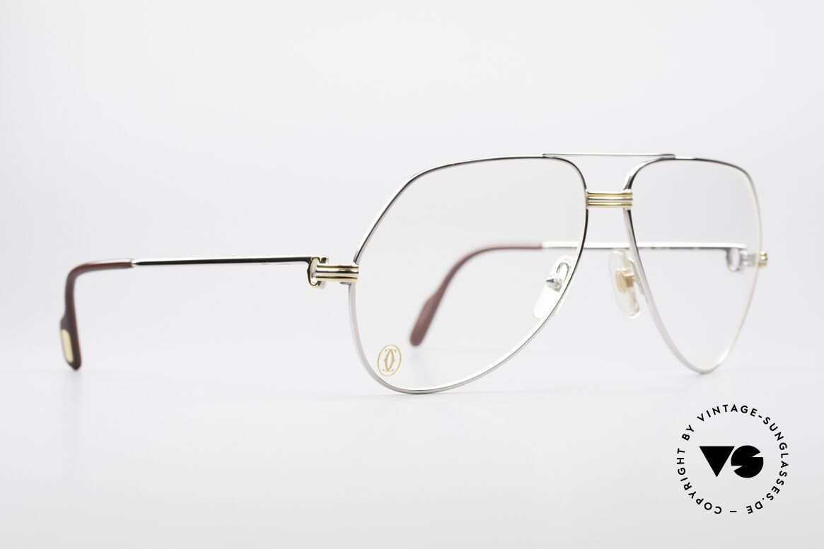 Cartier Vendome LC - L Platinum Finish Frame Luxury, this pair (with L.Cartier decor) in LARGE size 62-14,140, Made for Men
