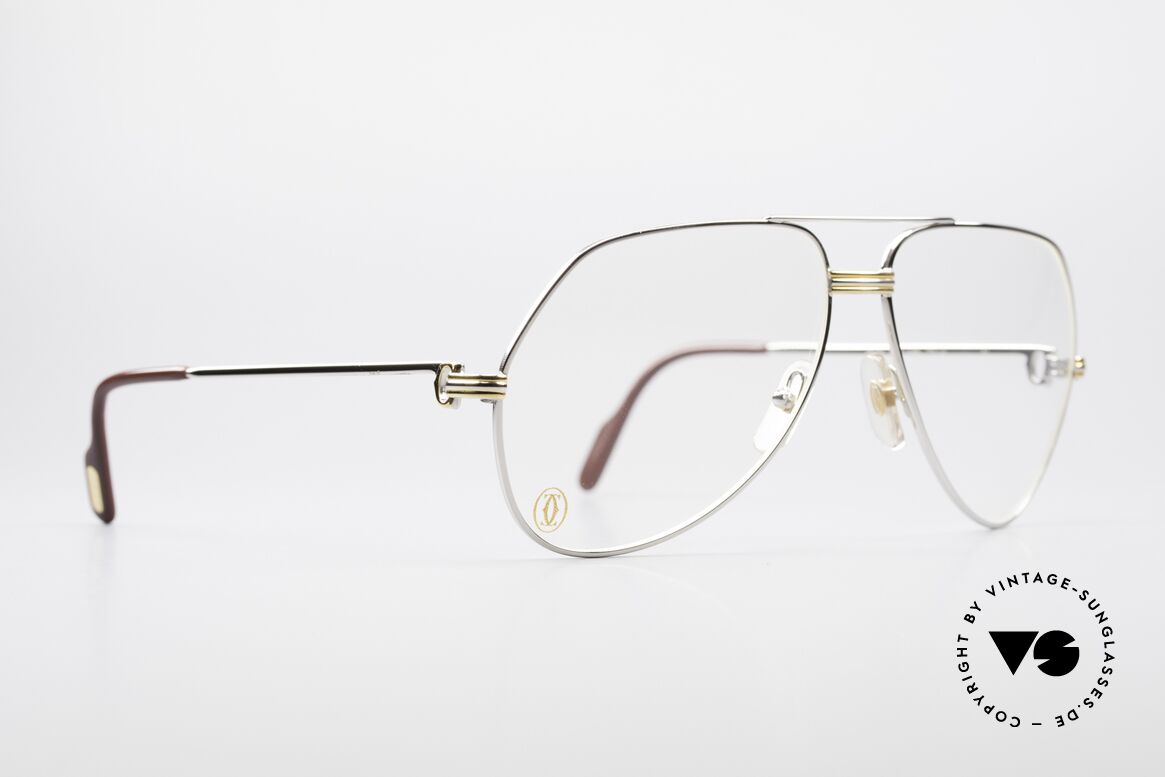 Cartier Vendome LC - L Platinum Finish Frame Luxury, this pair (with L.Cartier decor) in LARGE size 62-14,140, Made for Men