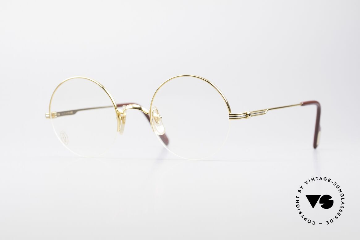 Cartier Mayfair - S Luxury Round Eyeglasses Nylor, noble CARTIER designer model from the 90's, Made for Men and Women
