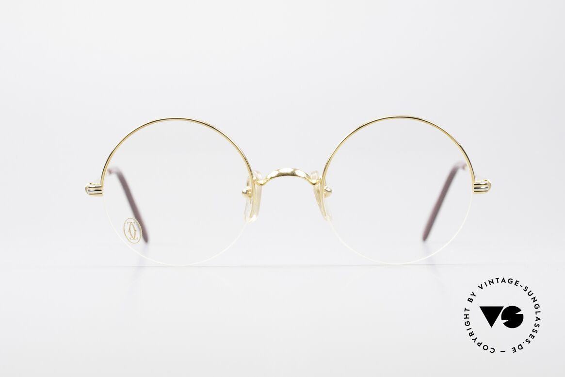 Cartier Mayfair - S Luxury Round Eyeglasses Nylor, noble CARTIER designer model from the 90's, Made for Men and Women
