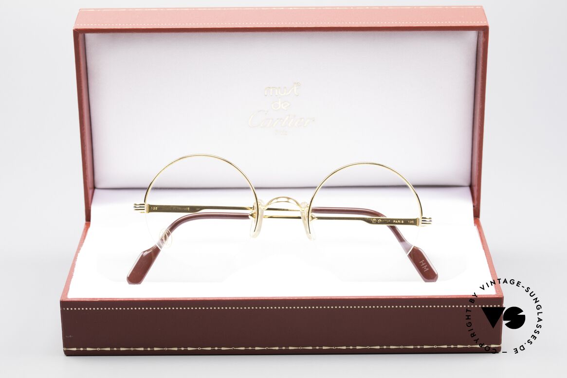 Cartier Mayfair - S Luxury Round Eyeglasses Nylor, with original Cartier box, case and certificate, Made for Men and Women