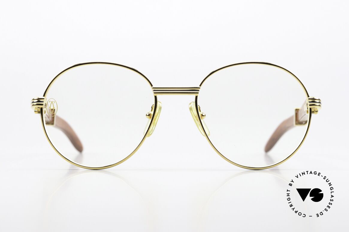 Cartier Bagatelle Bubinga Precious Wood Frame, precious CARTIER vintage eyeglass-frame from 1990, Made for Men and Women
