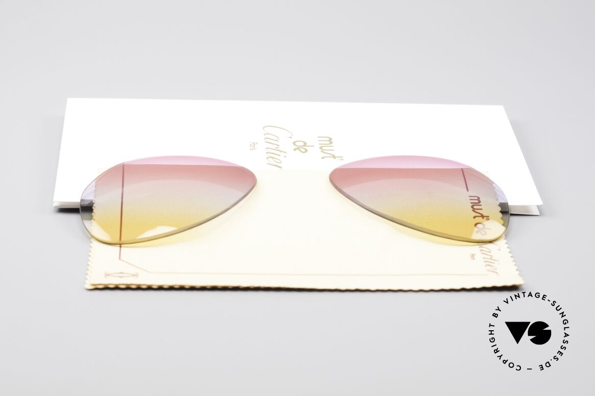 Cartier Vendome Lenses - M Tricolored Sunrise Lenses, made by our optician (thus, brand-new and scratch-free), Made for Men and Women
