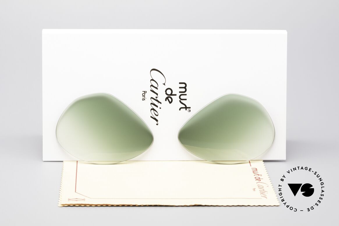 Cartier Vendome Lenses - M Sun Lenses Green Gradient, replacement lenses for Cartier mod. Vendome 59mm size, Made for Men and Women