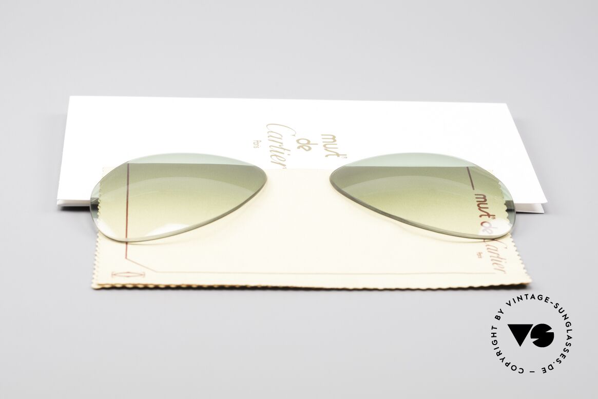 Cartier Vendome Lenses - M Sun Lenses Green Gradient, made by our optician (thus, brand-new and scratch-free), Made for Men and Women