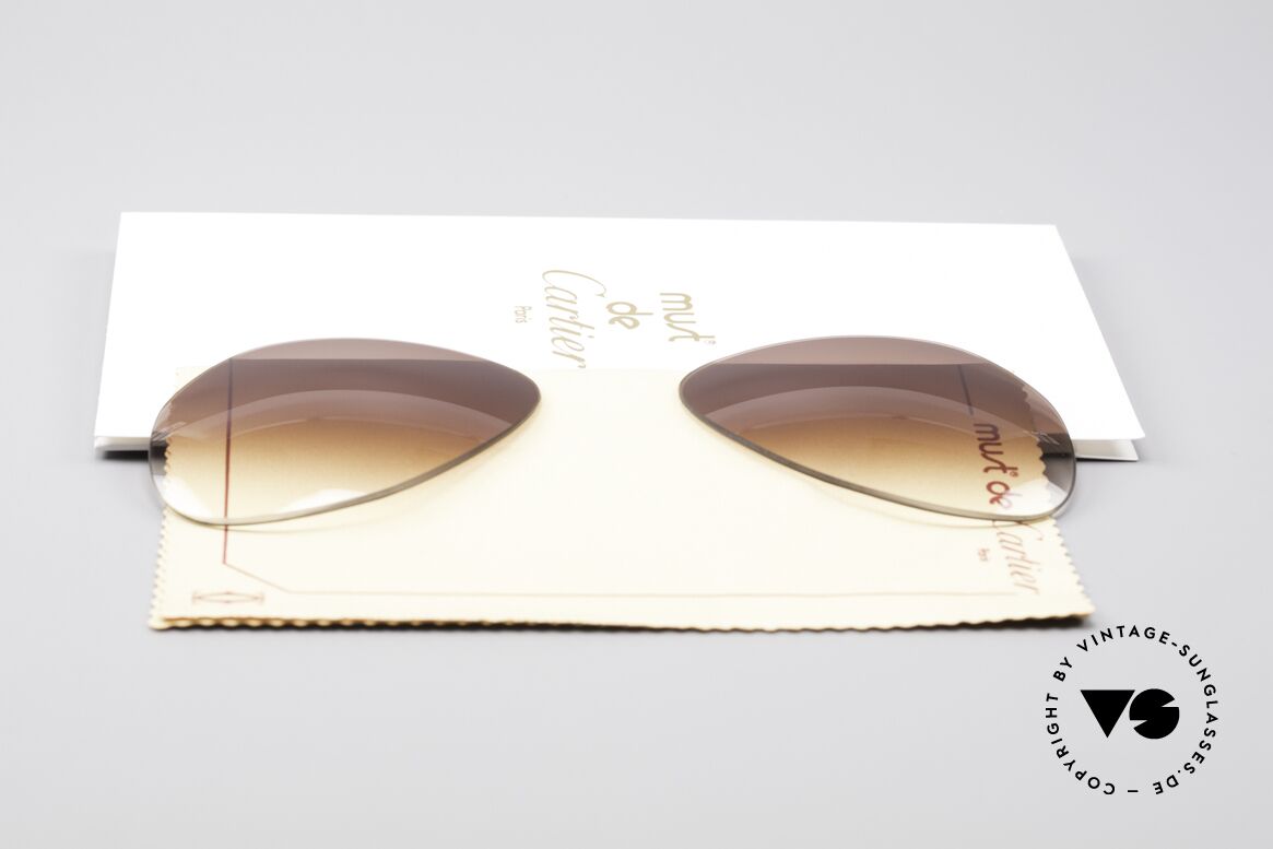 Cartier Vendome Lenses - M Sun Lenses Brown Gradient, made by our optician (thus, brand-new and scratch-free), Made for Men and Women