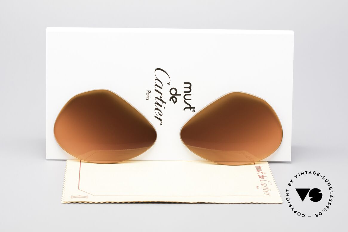 Cartier Vendome Lenses - L Sun Lenses Sunset Gradient, replacement lenses for Cartier mod. Vendome 62mm size, Made for Men