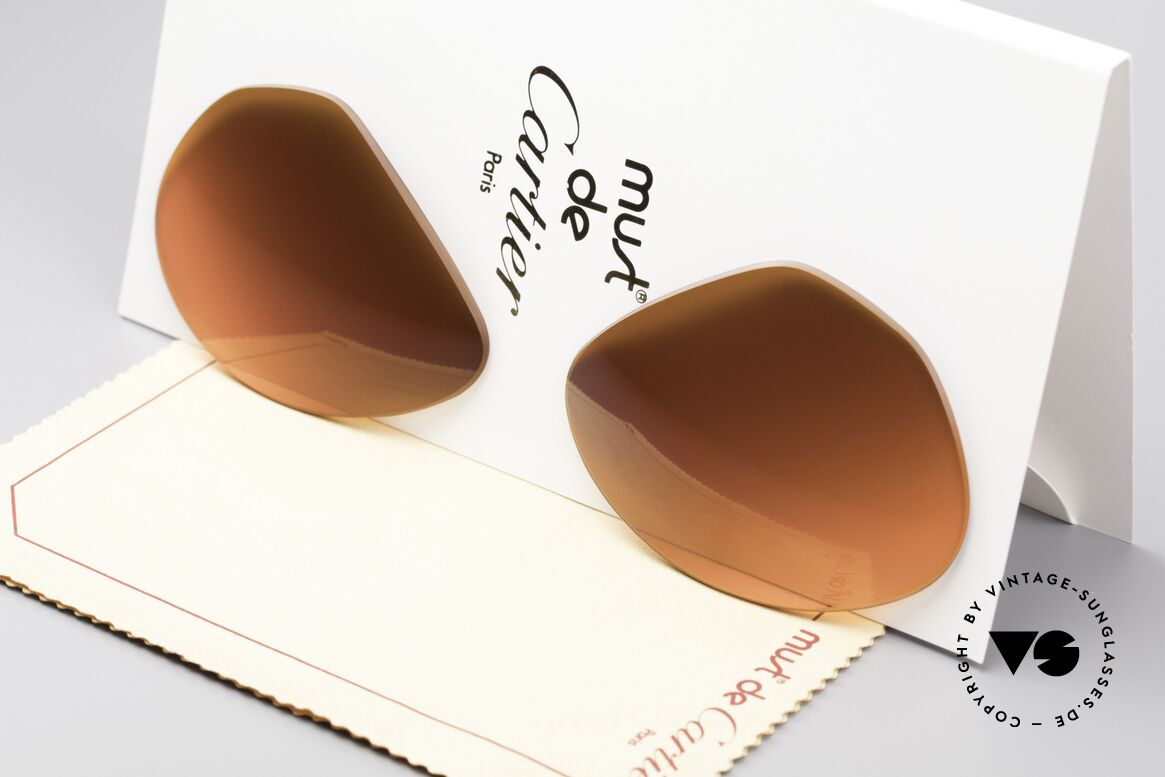 Cartier Vendome Lenses - L Sun Lenses Sunset Gradient, new CR39 UV400 plastic lenses (for 100% UV protection), Made for Men