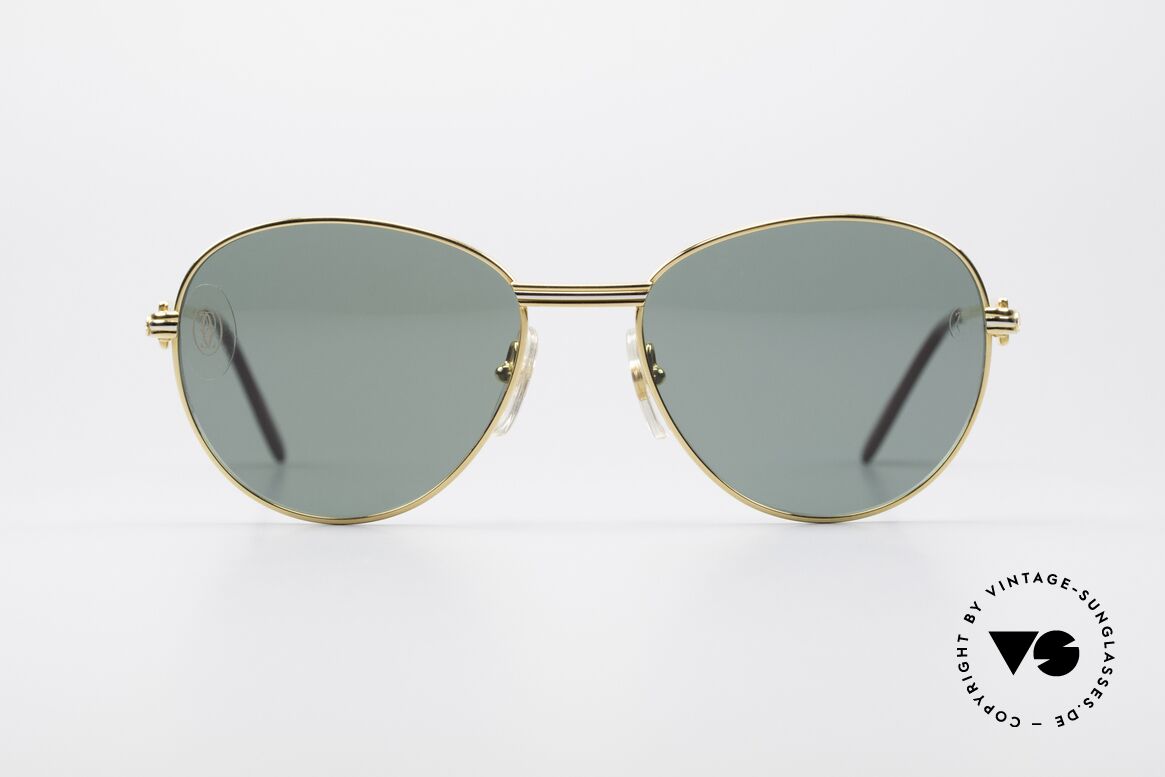 Cartier S Brillants 0,20 ct Vintage Diamond Sunglasses, round Cartier designer shades Deluxe; size 55°18, Made for Women