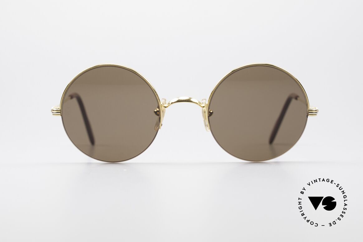 Cartier Mayfair - M Luxury Round Sunglasses, noble CARTIER designer model from the 90's, Made for Men and Women