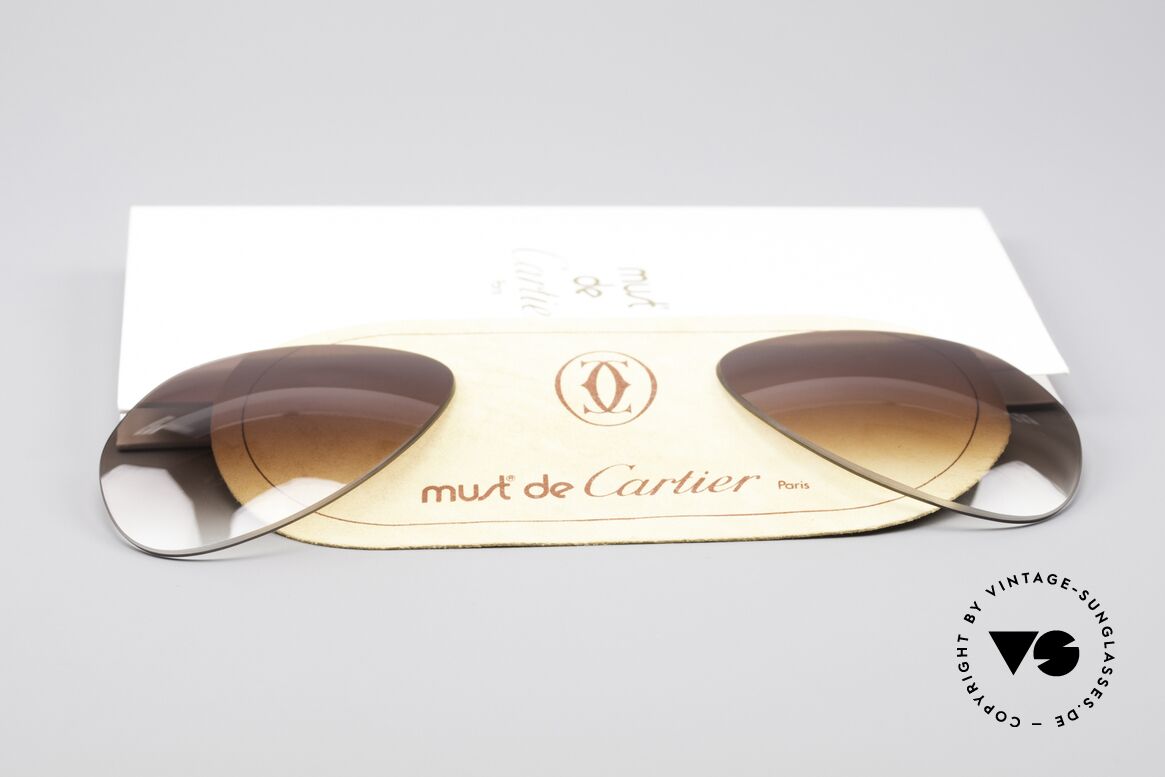 Cartier Vendome Lenses - L Brown Gradient Sun Lenses, made by our optician (thus, brand-new and scratch-free), Made for Men