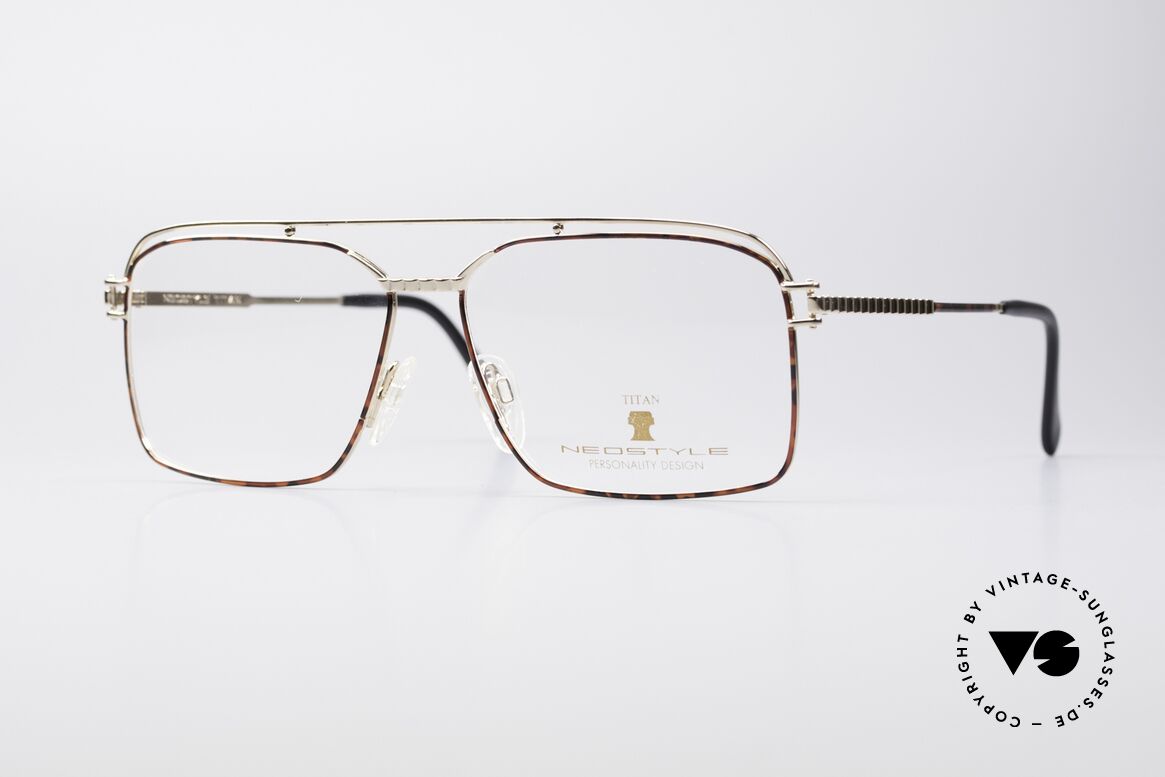 Neostyle Dynasty 424 - XL 80's Titanium Men's Frame, striking men's eyeglasses by Neostyle; XL size, Made for Men