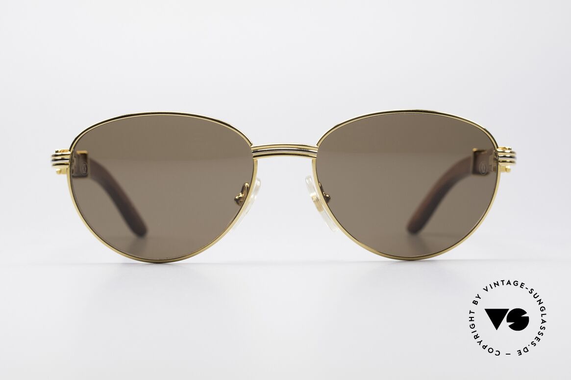 Cartier Auteuil Precious Wood Sunglasses, precious wood CARTIER vintage sunglasses from 1997, Made for Men and Women