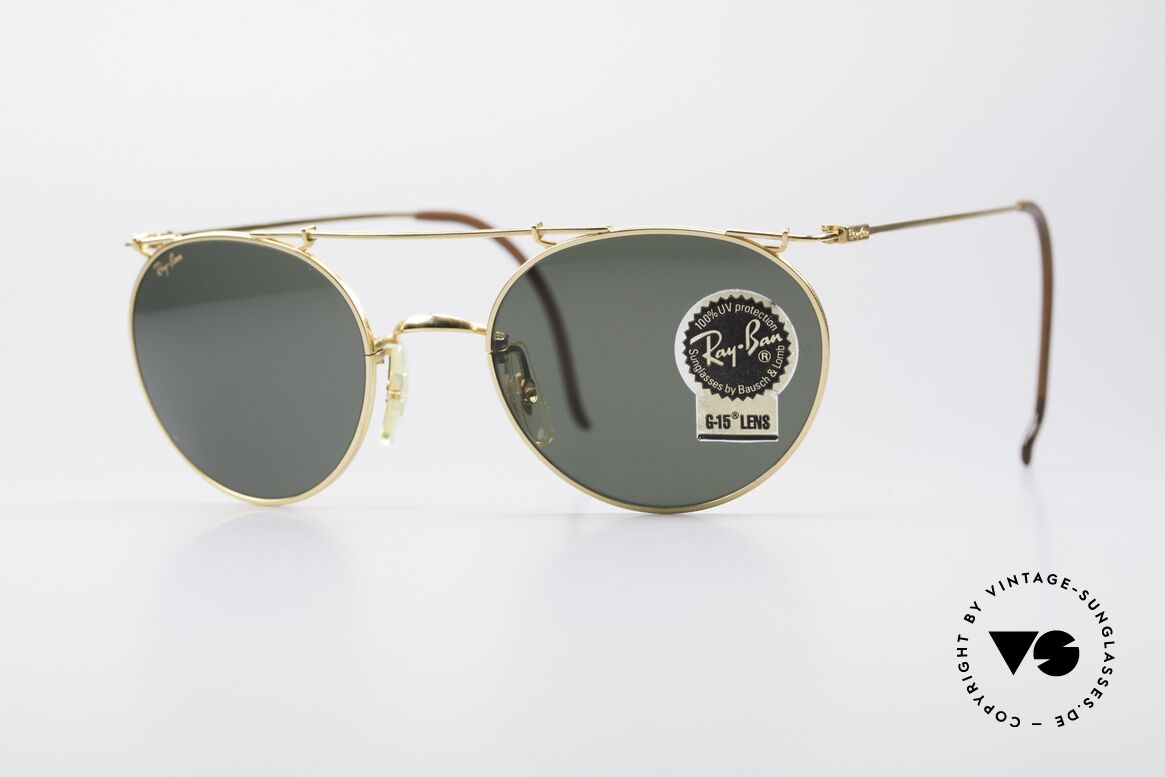 Ray Ban Deco Metals Round B&L USA Round Sunglasses, model from the Deco Metals Collection by RAY-BAN, Made for Men and Women