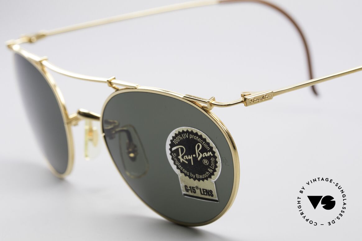 Ray Ban Deco Metals Round B&L USA Round Sunglasses, legendary B&L mineral lenses (100% UV protection), Made for Men and Women