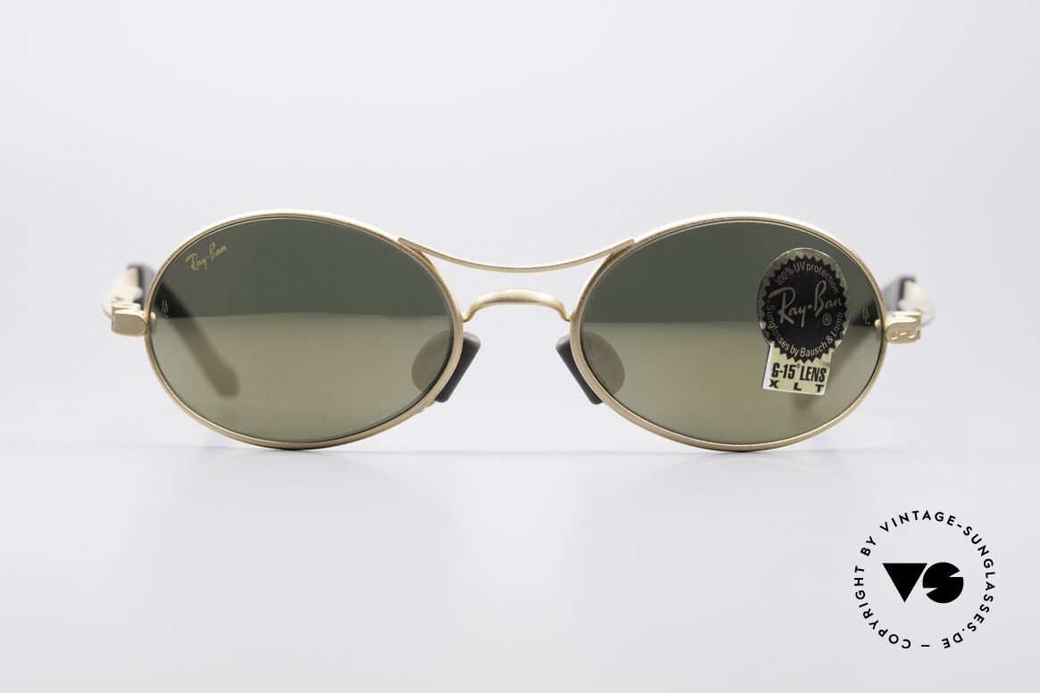 Ray Ban Orbs 9 Base Oval Gold Mirror B&L USA Shades, futuristic sports designer sunglasses by Ray Ban; B&L, Made for Men