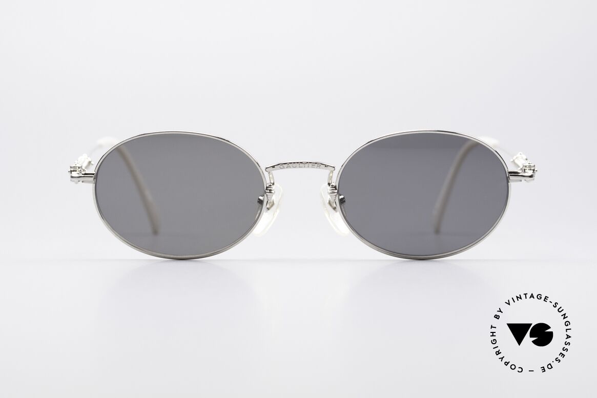 Jean Paul Gaultier 55-6101 Polarized Oval Sunglasses, oval J.P. Gaultier vintage sunglasses from 1996, Made for Men and Women