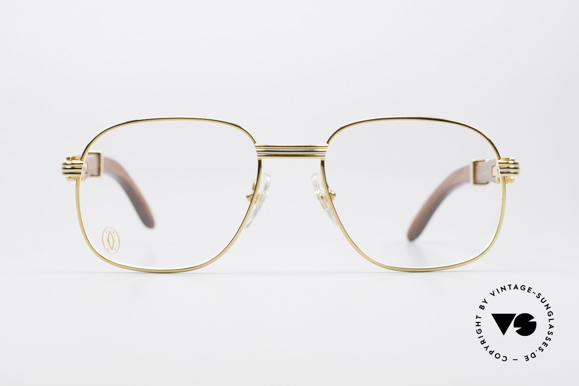 Cartier Monceau Bubinga Precious Wood Glasses, precious CARTIER vintage eyeglass-frame from 1990, Made for Men and Women