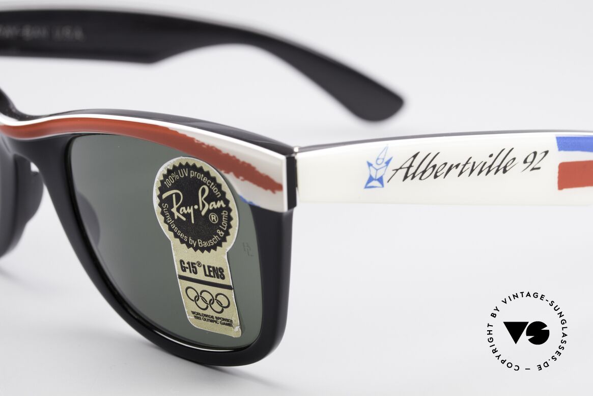 Ray Ban Wayfarer I Olympic Games Albertville, unworn B&L rarity (a real collector's item, worldwide), Made for Men and Women
