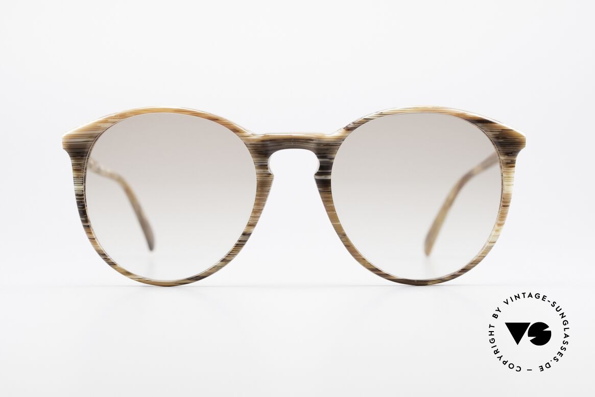 Alain Mikli 901 / 153 Horn Optic Panto Sunglasses, classic 'panto'-design with light-brown sun lenses, Made for Men and Women
