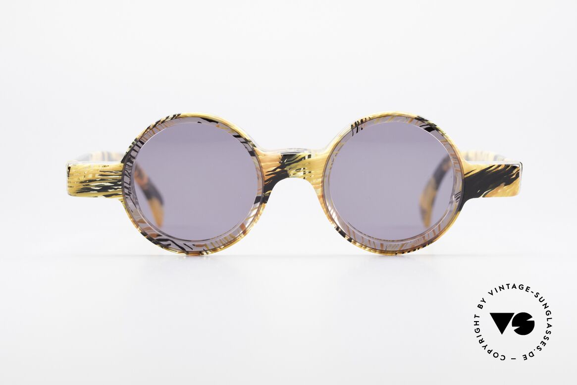 Alain Mikli 0150 / 393 Round Designer Sunglasses, small round vintage Alain MIKLI designer shades, Made for Men and Women