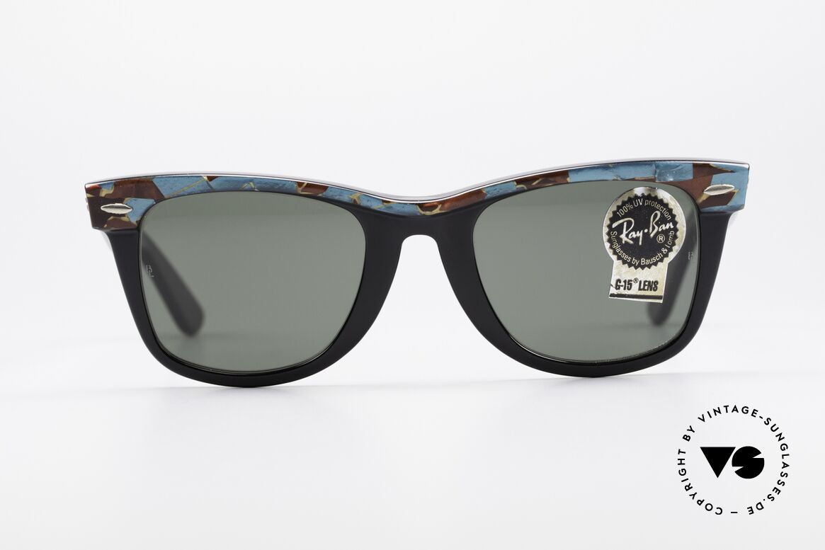 Ray Ban Wayfarer I Original Mosaic Wayfarer USA, vintage Ray Ban Wayfarer sunglasses 'made in USA', Made for Men and Women Ray Ban Wayfarer I Original Mosaic Wayfarer USA, vintage Ray Ban Wayfarer sunglasses 'made in USA', Made for Men and Women