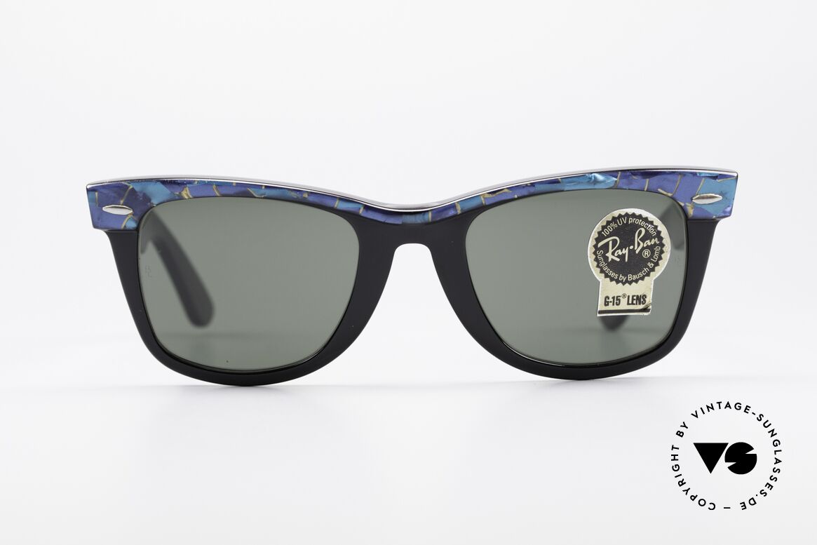 Ray Ban Wayfarer I Original Mosaic Wayfarer 80's, Bausch&Lomb quality lenses (100% UV-protection), Made for Men and Women