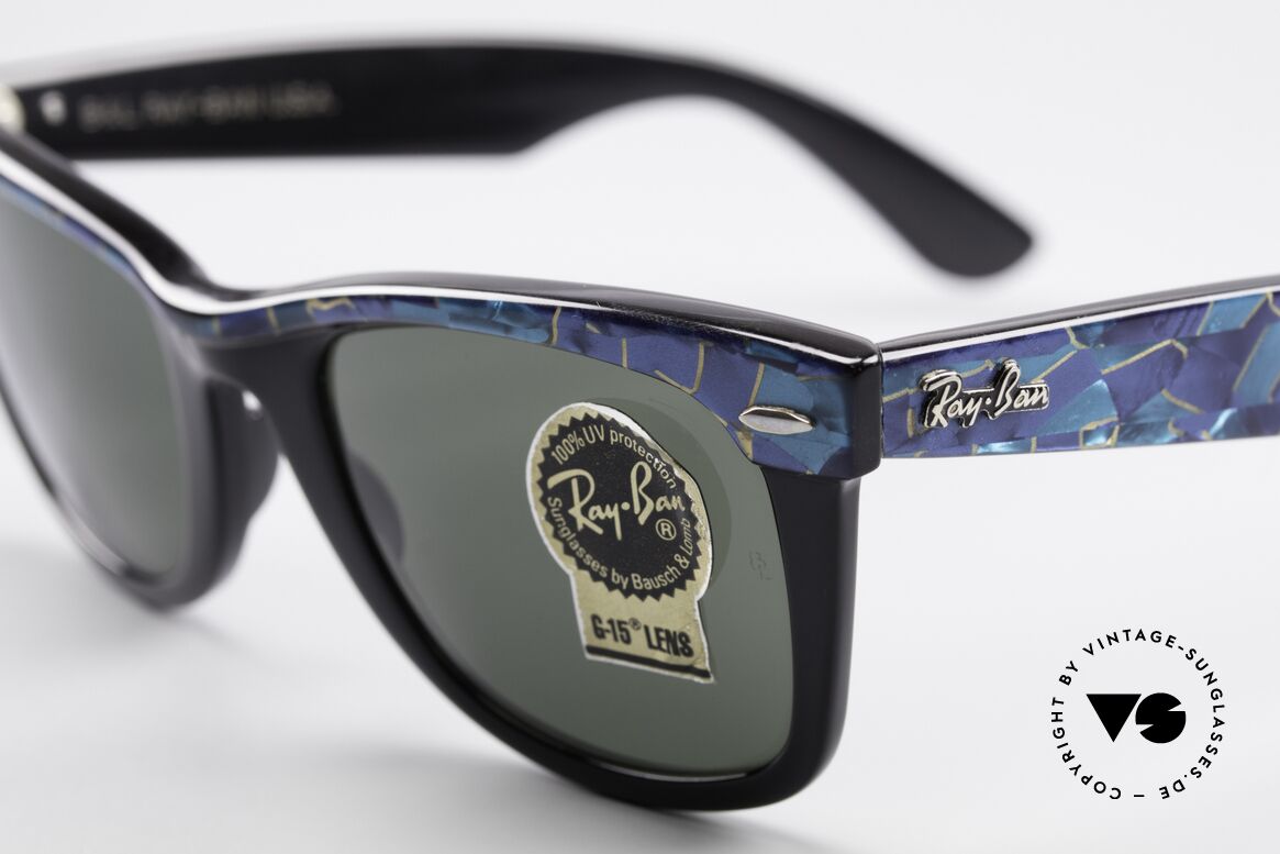 Ray Ban Wayfarer I Original Mosaic Wayfarer 80's, never worn (like all our old B&L RAY-BAN shades), Made for Men and Women