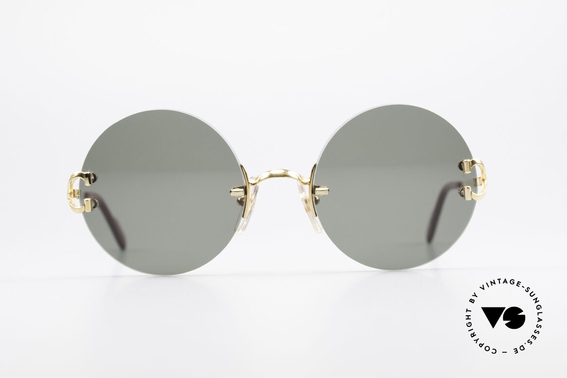 Cartier Madison Round Luxury Sunglasses 90's, precious round designer shades; 22ct GOLD-PLATED, Made for Men and Women