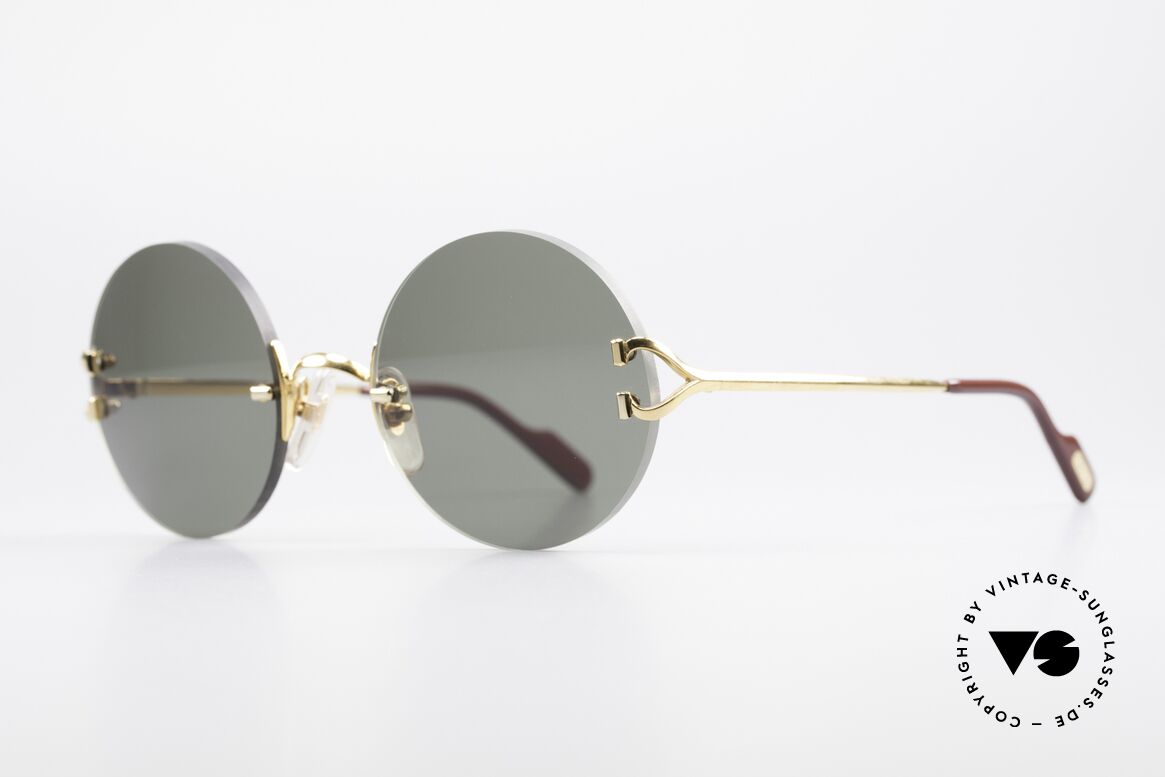 Cartier Madison Round Luxury Sunglasses 90's, 2. hand model, but in mint condition + original box, Made for Men and Women