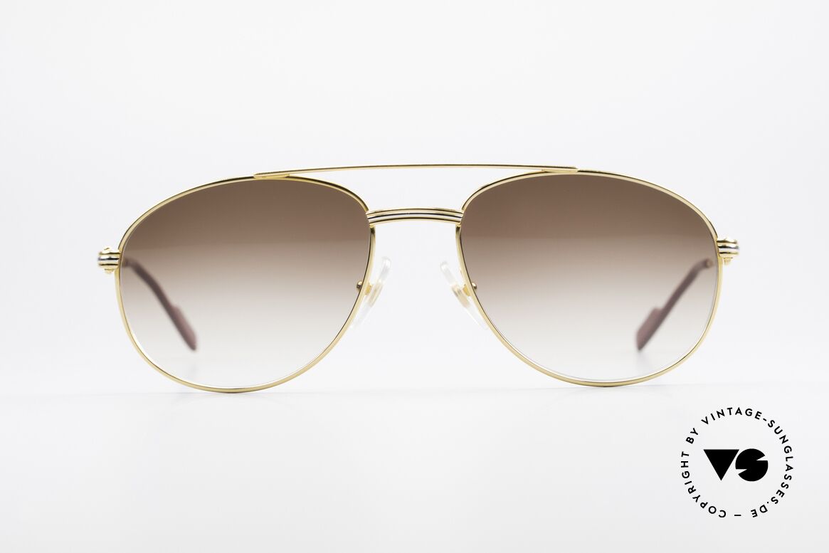 Cartier Driver 90's Luxury Aviator Shades, precious Cartier sunglasses for men of the mid 1990's, Made for Men