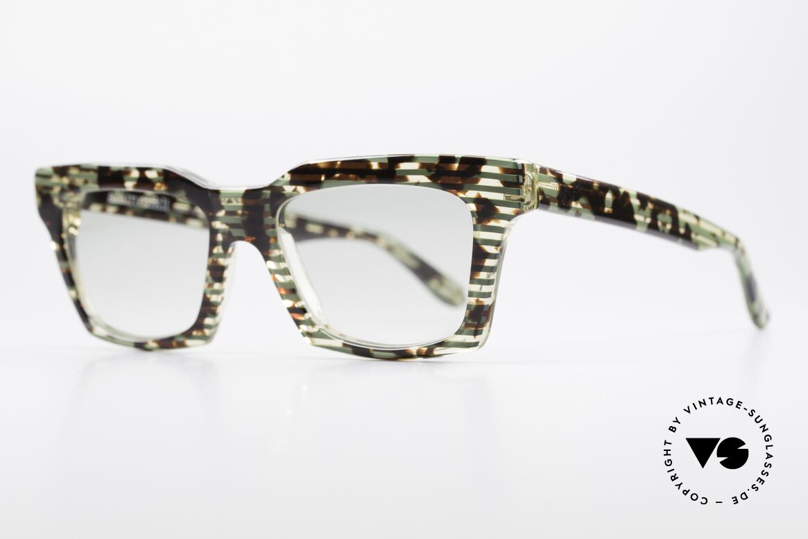 Alain Mikli 710 / 825 Extraordinary 80's Frame, with light green tinted sun lenses (wearable at night), Made for Men and Women