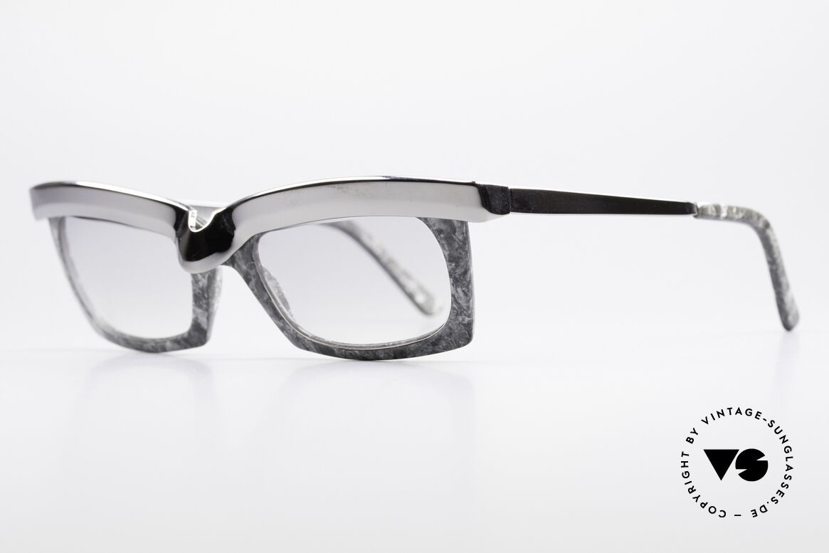 Alain Mikli 611 / 021 Spectacular 80's Sunglasses, with light gray tinted sun lenses (wearable at night), Made for Men and Women