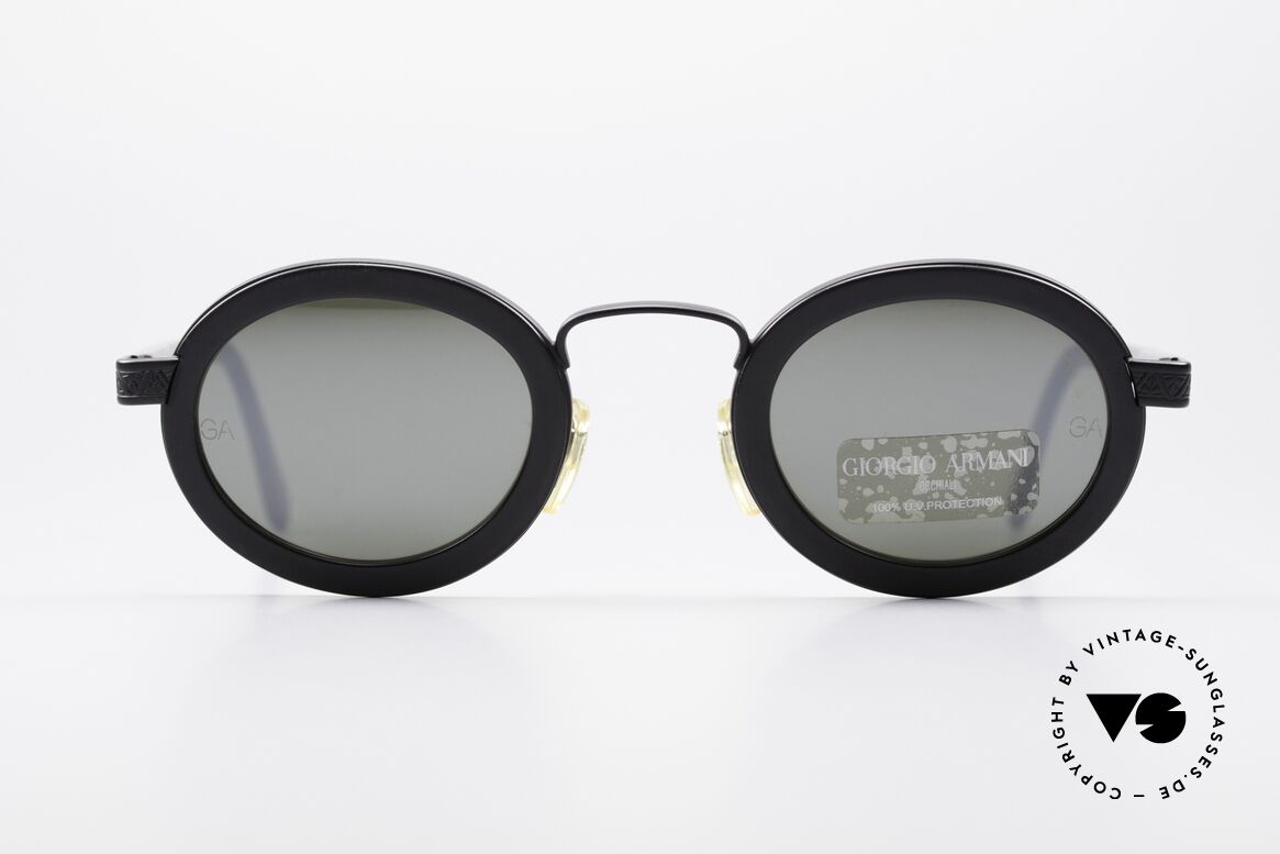 Giorgio Armani 631 Oval 90s Sunglasses Mirrored, silver-mirrored Giorgio Armani 90's designer sunglasses, Made for Men and Women