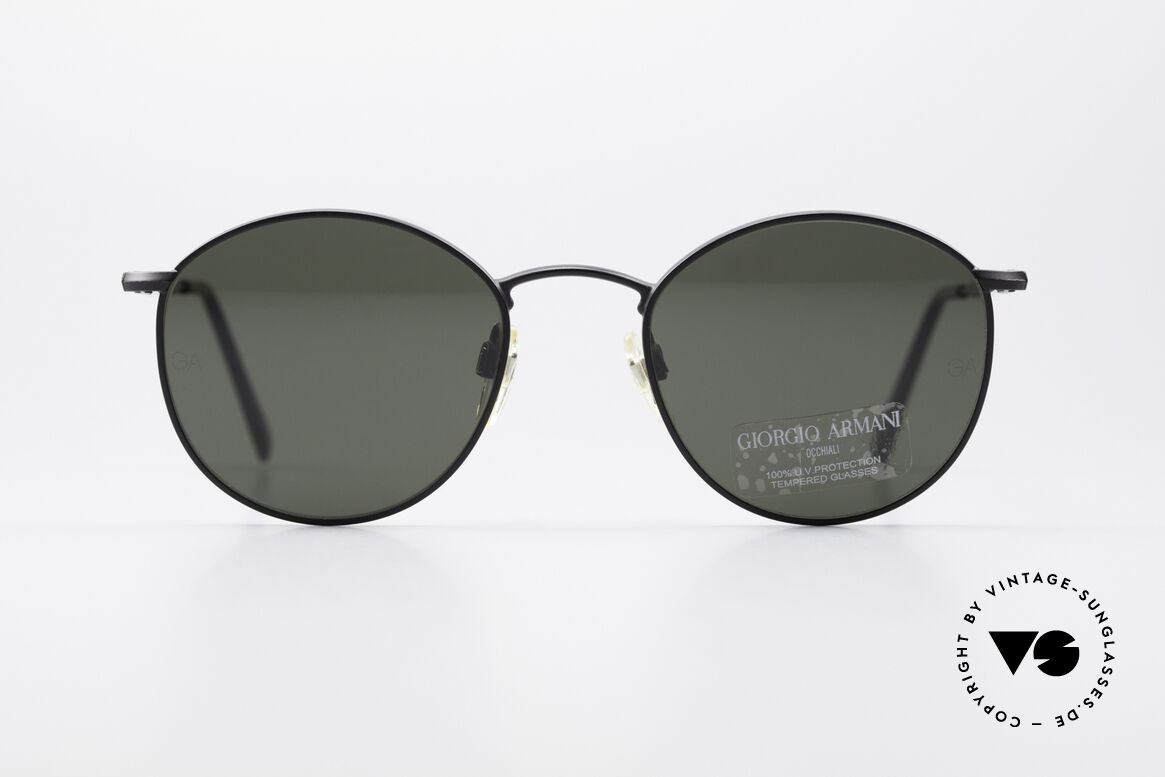Giorgio Armani 627 Vintage Panto Sunglasses, vintage designer sunglasses by Giorgio Armani, Italy, Made for Men and Women