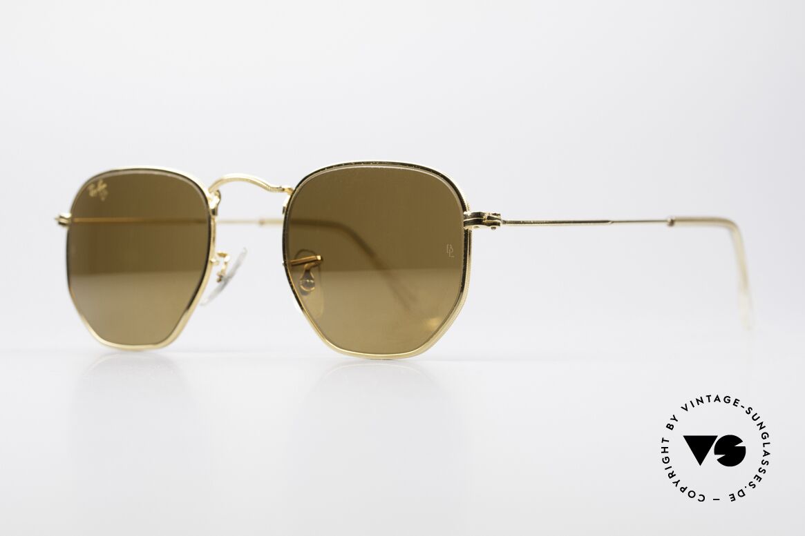 Ray Ban Classic Style III Diamond Hard Gold Mirrored, gold-plated luxury edition: Diamond Hard lenses, Made for Men and Women