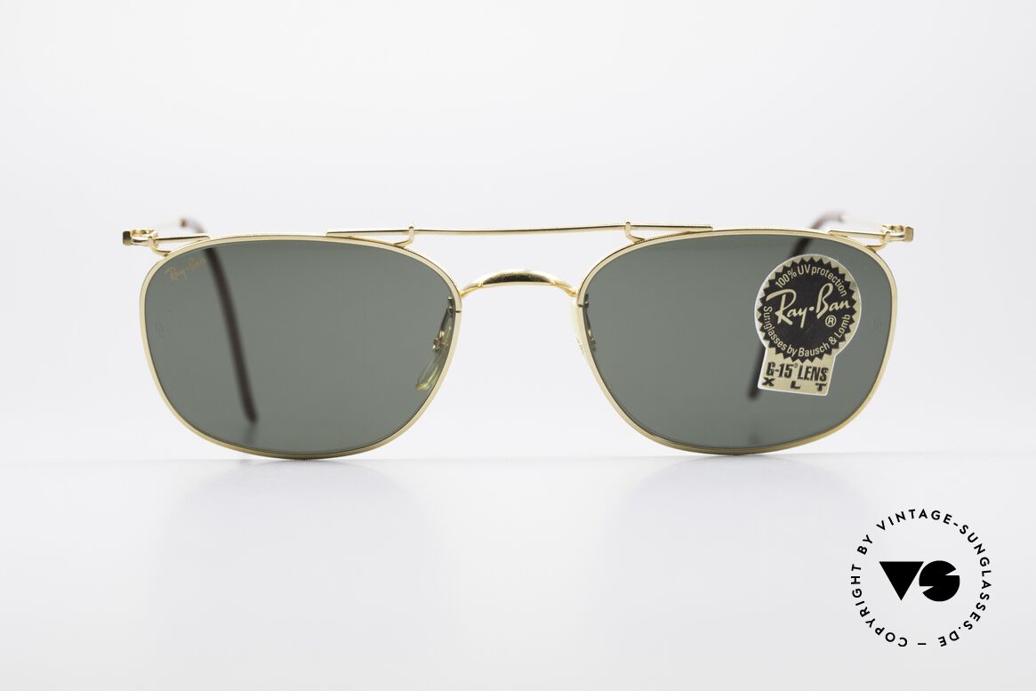 Ray Ban Deco Metals Carre Rare B&L USA 90's Sunglasses, model from the Deco Metals Collection by RAY-BAN, Made for Men and Women