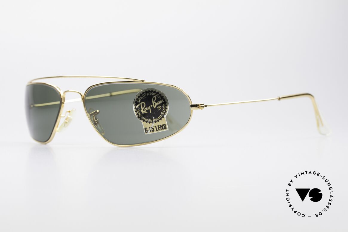 Ray Ban Fugitives Modified Aviator 90's Bausch & Lomb Shades, gold frame with classic G15 green B&L sun lenses, Made for Men