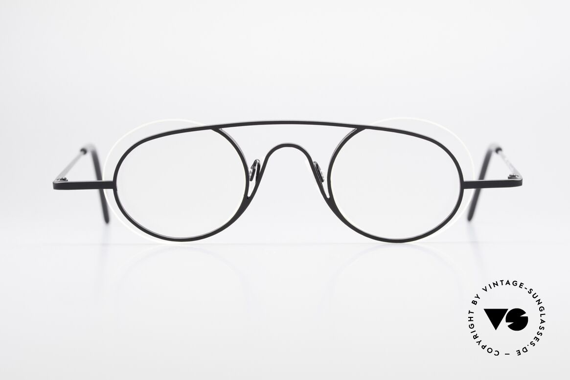 Theo Belgium Wafafa Rimless Rimmed Frame 90s, fancy model: "rimless" & "rimmed" at the same time, Made for Men and Women