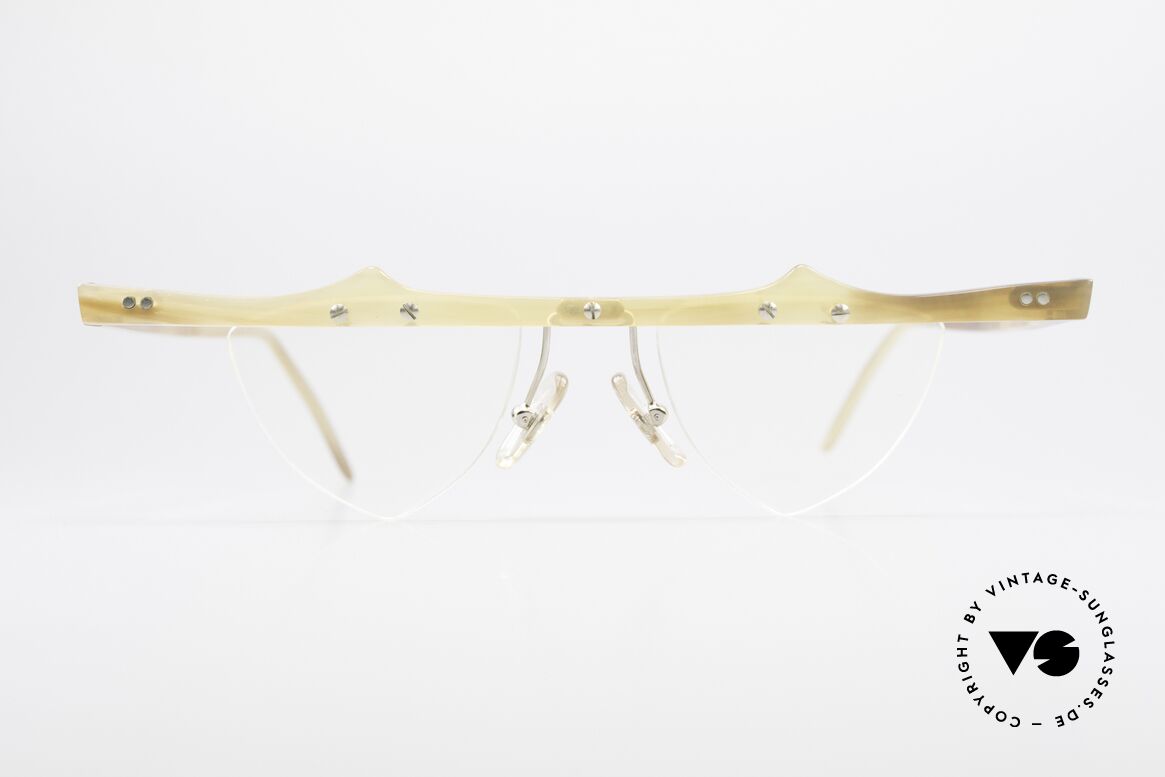 Theo Belgium Eta Heart Glasses Buffalo Horn, founded in 1989 as 'anti mainstream' eyewear / glasses, Made for Women