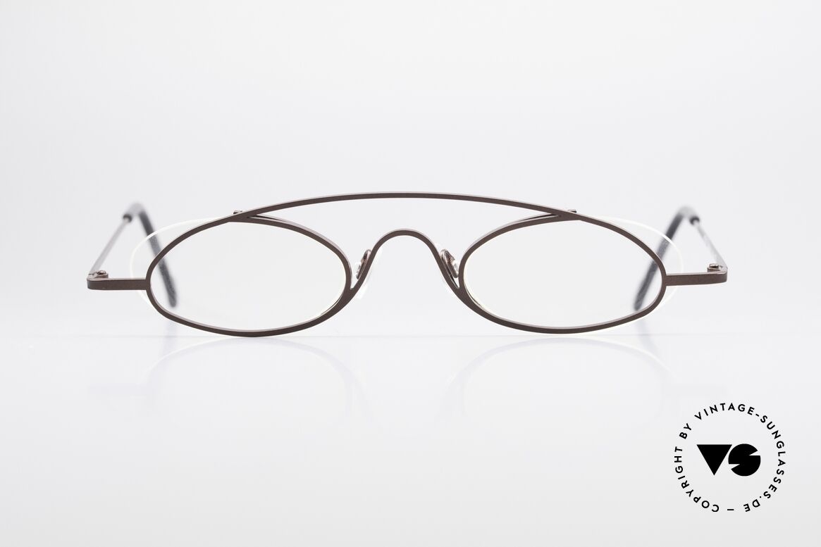 Theo Belgium Hababa Rimless Rimmed Frame Oval, vintage THEO Belgium eyeglass-frame from app. 1997, Made for Men and Women