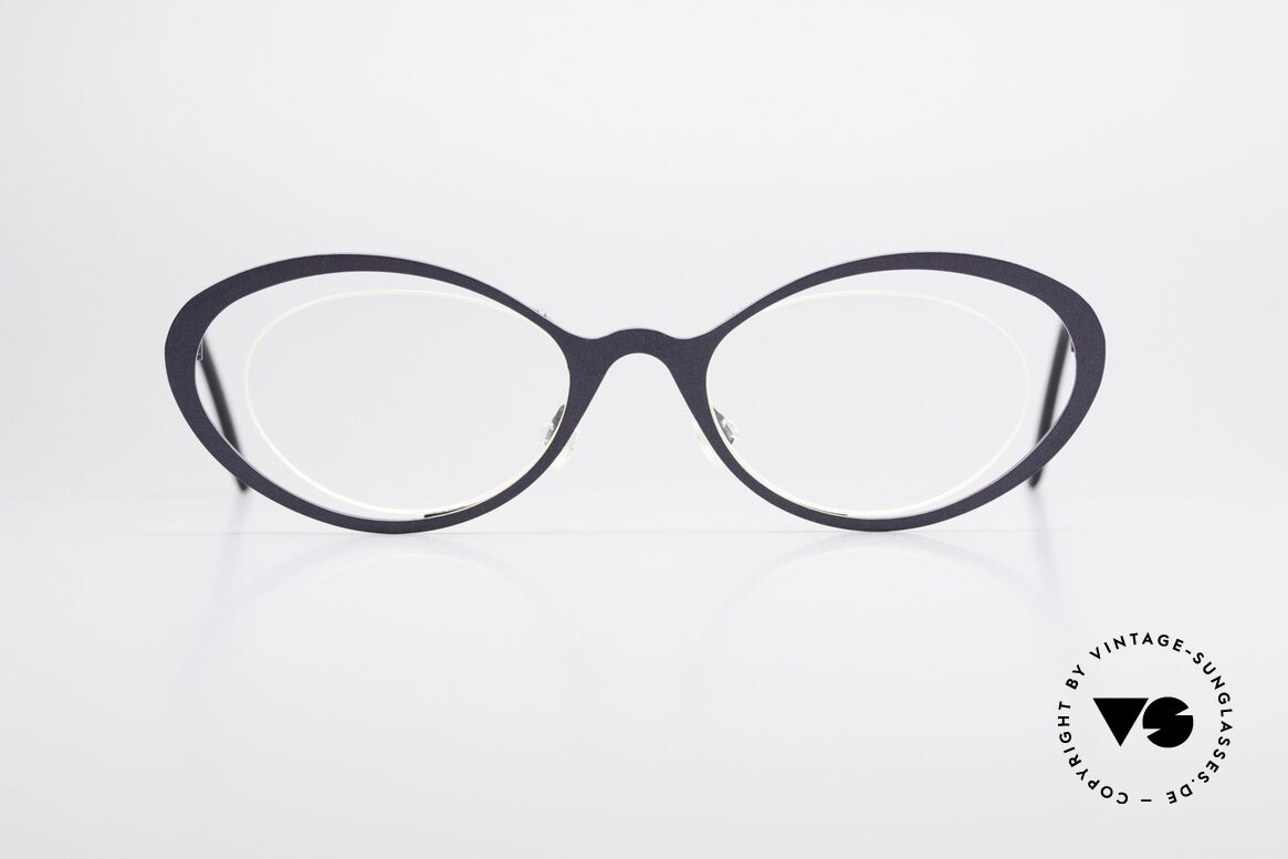 Theo Belgium LuLu Rimless Cateye Glasses 90's, vintage THEO Belgium eyeglass-frame from app. 1997, Made for Women