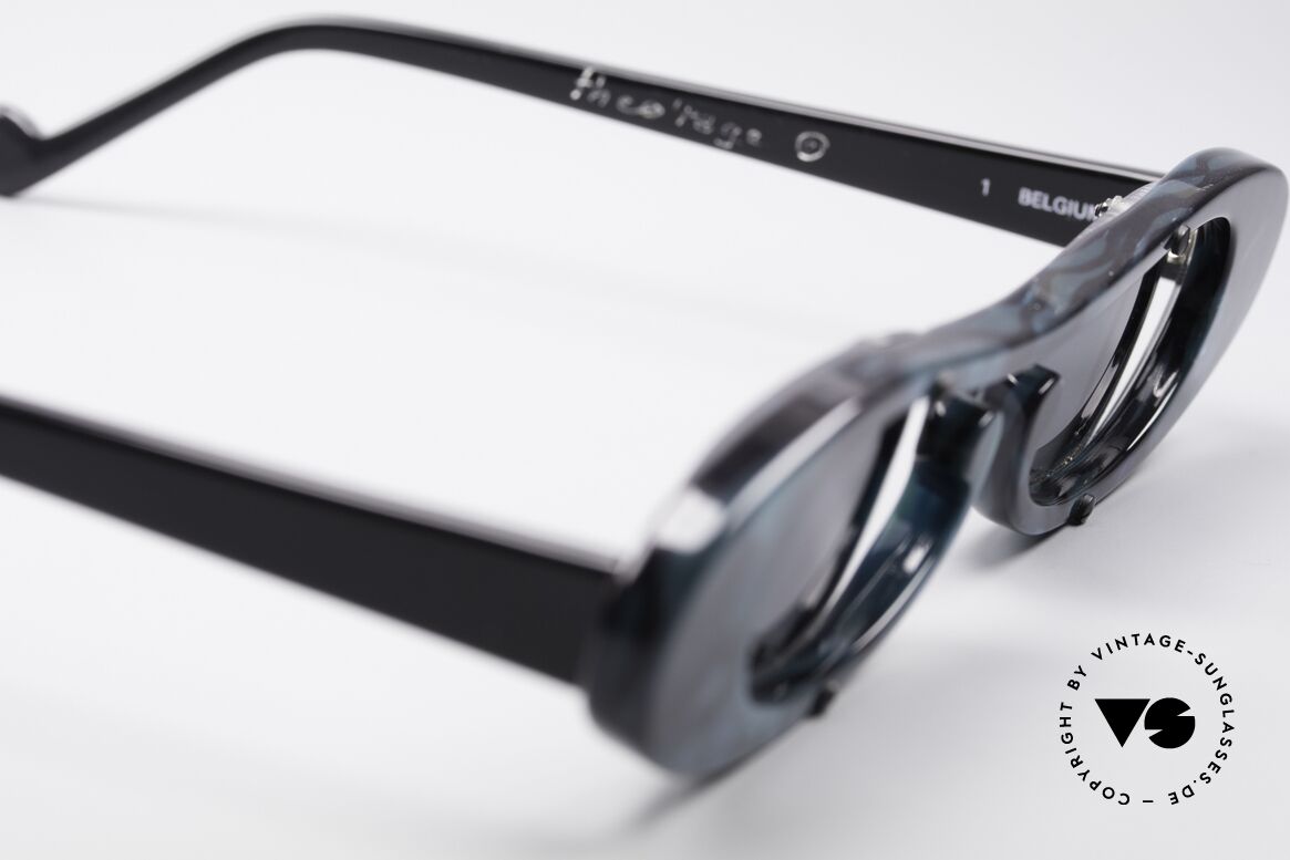 Theo Belgium Rage Avant-Garde Sunglasses 90's, fancy detail: lenses are fixed with screws at the frame, Made for Women